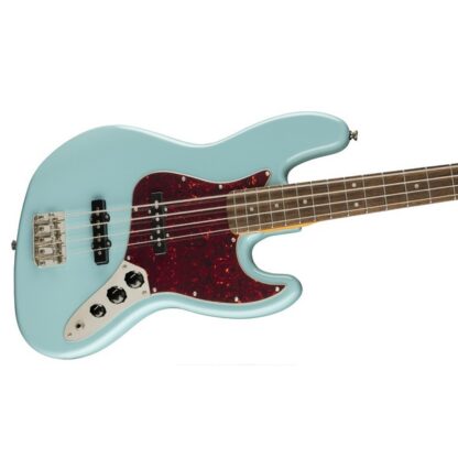 FENDER SQUIER CLASSIC VIBE 60'S JAZZ BASS INDIAN LAUREL DAPHNE BLUE – Image 4