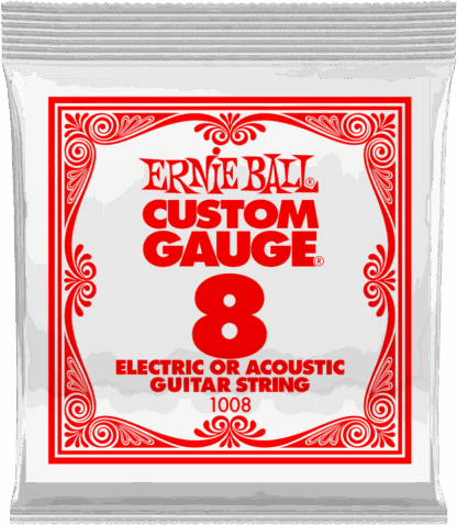 ERNIE BALL 008 ACIER PLEIN