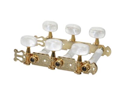 BOSTON MACHINE HEADS FOR CLASSIC GUITAR NYLON SHAFT 70MM GOLD PEARLOID BUTTONS