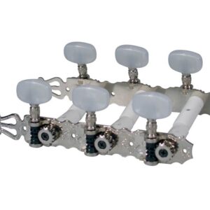 BOSTON MACHINE HEADS FOR CLASSIC GUITAR NYLON SHAFT 70MM NICKEL PEARLOID BUTTONS