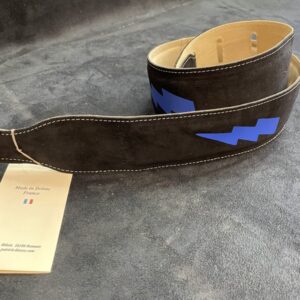 BLESES SANGLE BG313 VELOURS NOIR BLEU