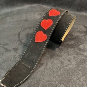 BLESES SANGLE BG333 VELOURS NOIR ROUGE