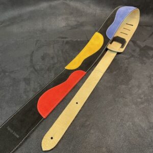 BLESES SANGLE BG396 VELOURS NOIR JAUNE ROUGE BLEU