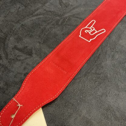 BLESES SANGLE BG626 VELOURS ROUGE BLANC – Image 2