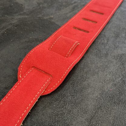 BLESES SANGLE BG626 VELOURS ROUGE BLANC – Image 3