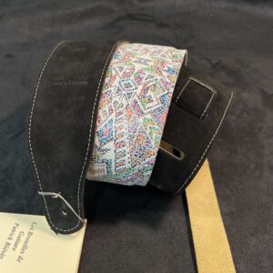 BLESES SANGLE BG79 VELOURS NOIR MEXICAN BLANC