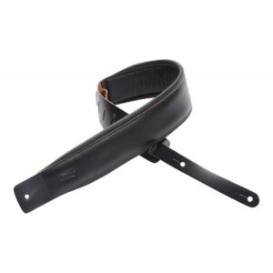 LEVY'S SANGLE CUIR REMBOURRE 6.35 CM BLACK