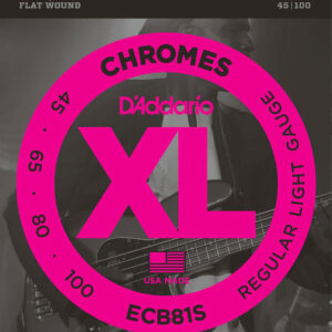 D'ADDARIO BASSE ECB81S SHORT SCALE 45 100 FLATWOUND