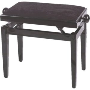 FX BANQUETTE PIANO NOIR BRILLANT VELOURS NOIR