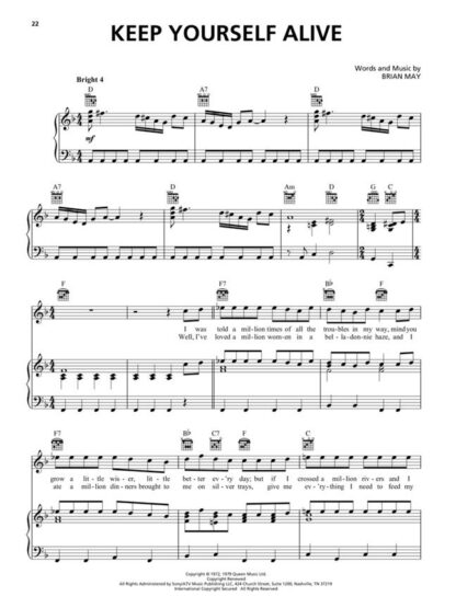 BOHEMIAN RHAPSODY PIANO VOCAL AND GUITAR – Image 4