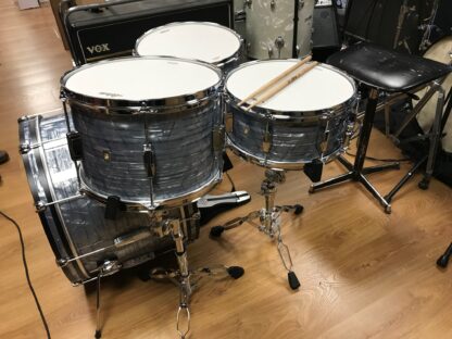 LUDWIG BATTERIE CLUB DATE 3F + CAISSE CLAIRE 14X6.5 SKY BLUE – Image 2