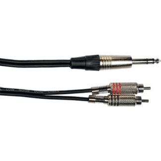YELLOW CABLE CABLE AUDIO 2 RCA MALES JACK STEREO MALE 3M