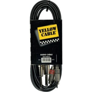 YELLOW CABLE CABLE AUDIO 2 RCA MALES JACK MONO MALE 3M