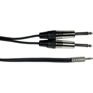 YELLOW CABLE MINI JACK DOUBLE JACK 3M