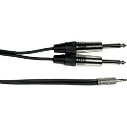 YELLOW CABLE MINI JACK DOUBLE JACK 3M