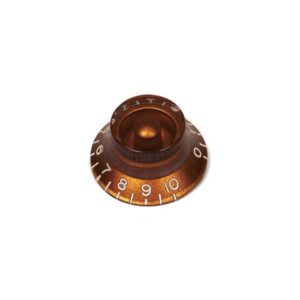 BELL KNOB AMBER VINTAGE NUMBERS (X2)