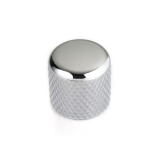 BOUTON DOME 19 x 19mm AXE LISSE 6.35mm NICKEL VENDU A L'UNITE