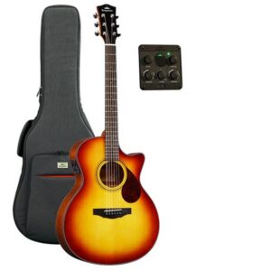 KEPMA SOLID TOP SERIES - F0E GRAND AUDITORIUM CHERRY BURST ELECTRO HOUSSE