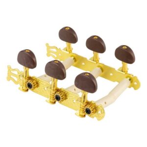 SALVADOR CORTEZ SET OF MACHINE HEADS 3L3R GOLD WITH AMBER PEGS