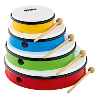 SET 4 TAMBOURINS 6-8-12-12''  NINO + HOUSSE