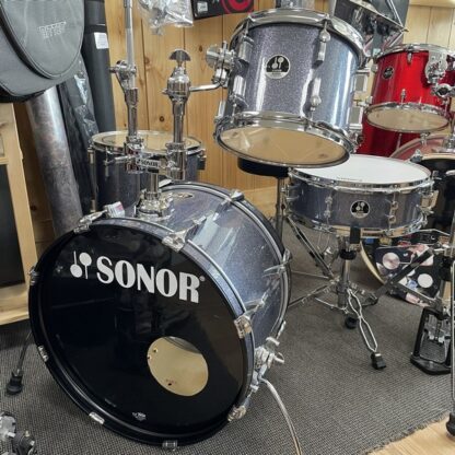 OCCASION SONOR PLAYER SHELL PACK BLACK GALAXY SPARKLE 20 10 14 CC14 HARDWARE