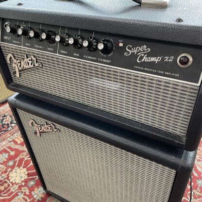 OCCASION FENDER SUPER CHAMP X2 HEAD AND 1X12 CABINET – Image 2