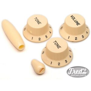 CREAM SET FOR STRAT(1V+2T+SWITCH+TIP)
