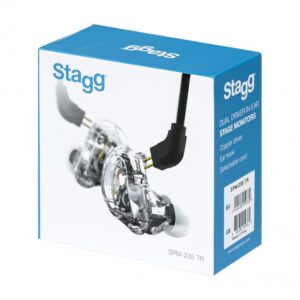 STAGG ECOUTEURS 2 TRANSDUCTEURS SPM 235 TRANSPARENT