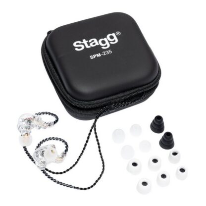 STAGG ECOUTEURS 2 TRANSDUCTEURS SPM 235 TRANSPARENT – Image 2