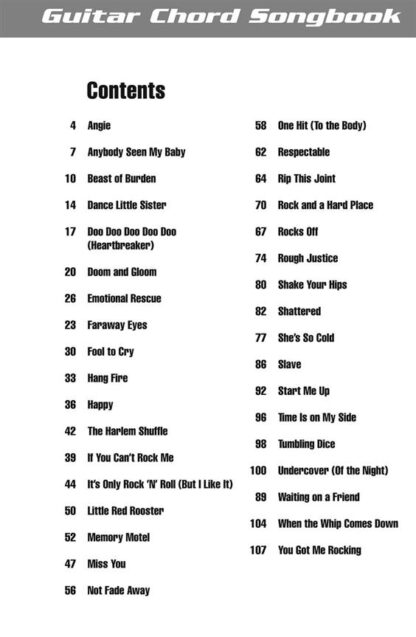 THE ROLLING STONES - GUITAR CHORD SONGBOOK – Image 2