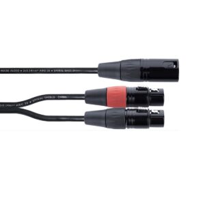 CORDIAL CABLE BRETELLE XLR MALE 2 XLR FEMELLES 0.3M