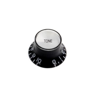 BOUTONS REFLECTOR TONE SILVER TOP POTENTIOMÈTRE US NOIR (2pcs)