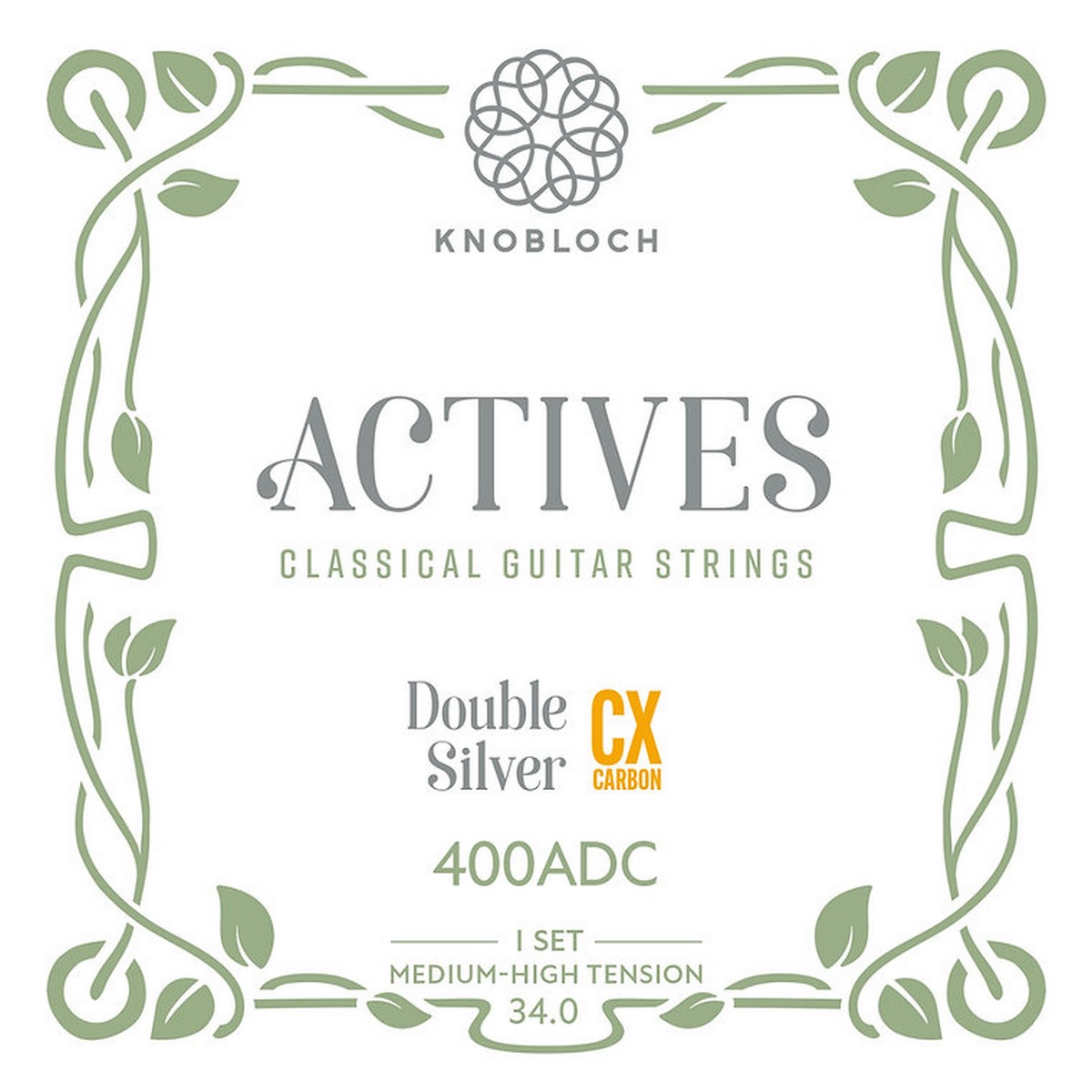 KNOBLOCH ACTIVES DOUBLE SILVER CX CARBON MEDIUM-HIGH TENSION 34.0