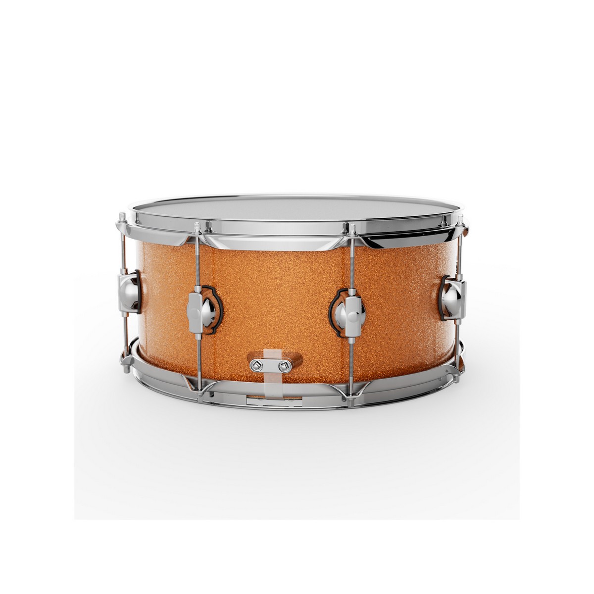 DS DRUMS GROOVE MASTER CAISSE CLAIRE 14X6,5" (BOULEAU) - ORANGE GALAXY (RODOÏD) – Image 4
