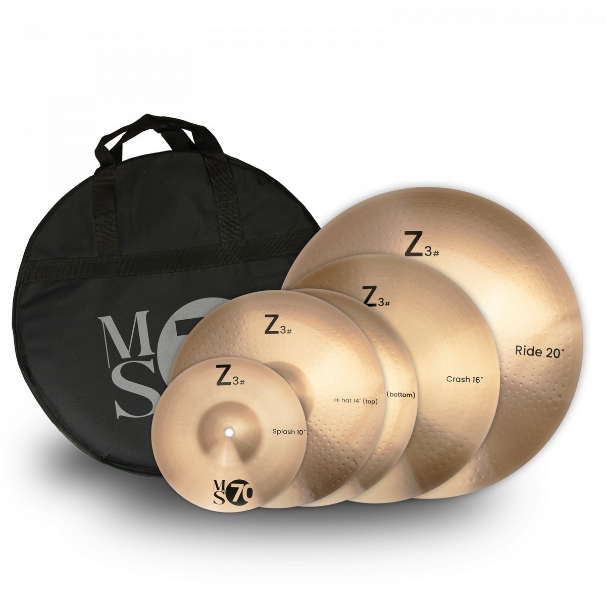 MS70 - PACK DE CYMBALES Z3 (H14/C16/R20/S10 - B8) + HOUSSE